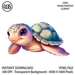 cute turtle clipart. sea turtle sublimation clipart. ocean turtle clip art. hand drawn graphics. digital download.