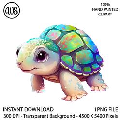 cute turtle clipart. sea turtle sublimation clipart. ocean turtle clip art. hand drawn graphics. digital download.