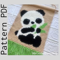 crochet panda wall hanging pattern pdf