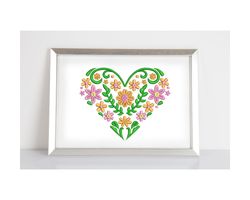 Heart Flowers - embroidery design