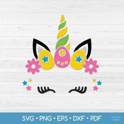 easter unicorn svg cut file - easter svg png dxf eps pdf