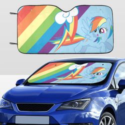 rainbow dash car sunshade