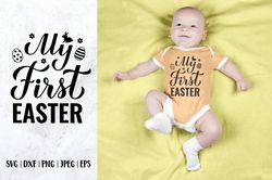 my first easter. baby 1st easter hand lettered svg