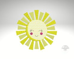 baby sun embroidery design