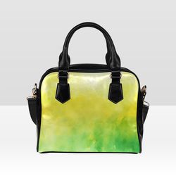 spring yellow and green watercolor style shoulder bag