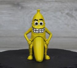 mr. banana figurine, statuette, sculpture, gag gift, interior object