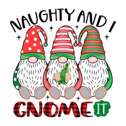 naughty and gnome it png, three gnome cute png sublimation designs