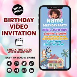 animated birthday invitation, birthday party invite, invitation video