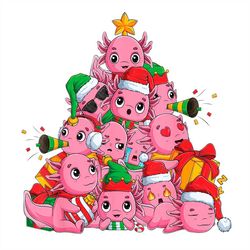 christmas tree by cute axolotl png sublimation designs
