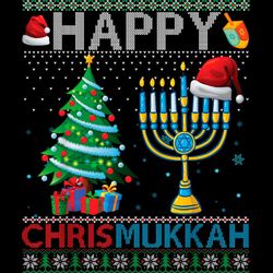 happy chrismukkah big menorah png sublimation designs