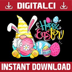 Bunny Gnome Rabbit Eggs Hunting Happy Easter Day Funny Easter Day Png, Happy Easter Day Sublimation Design