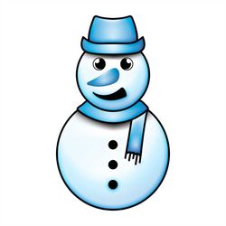 snowman wearing hat scarf png sublimation design