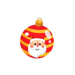 christmas bell santa face svg png, merry christmas svg