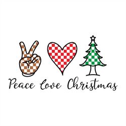 peace love christmas caro pattern christmas tree svg png