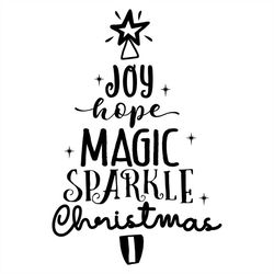 joy hope magic sparkle christmas silhouette svg
