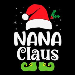 nana claus santa claus christmas gift svg png