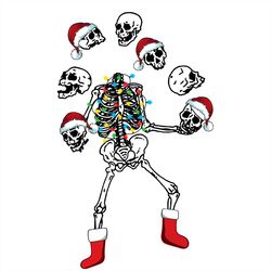 christmas skeleton human skull svg png