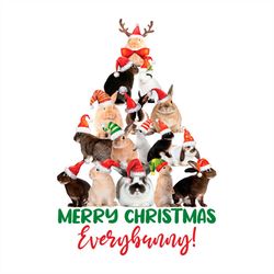 merry christmas every bunny bunny tree png sublimation designs