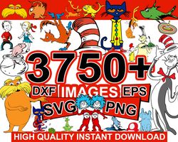 3750 mega dr seuss bundle layered svg, dr seuss svg, layered files,cricut svg files,svg bundle layered files,digital dow