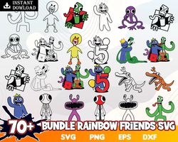 70 rainbow friends svg, rainbow friends png, sublimation, transfer, digital download, vector illustration