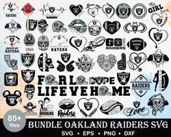 85 las vegas raiders bundle svg, raiders bundle svg, nfl svg, png, dxf, eps digital file