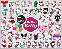 hello kitty svg, kawaii kitty bundle, animal svg, cat svg, dxf eps png