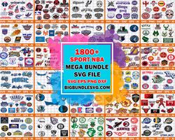 nba svg bundle 1800 file nba svg, eps, png, dxf for cricut, silhouette