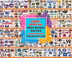 new nhl svg bundle 1200 file nhl svg, eps, png, dxf for cricut, silhouette