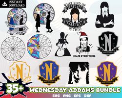 wednesday addams svg, jenna ortega, addams family svg ,png, dxf,png digital download cricut cut