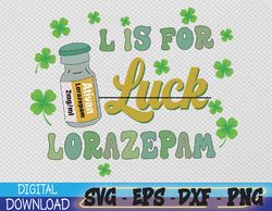 l is for lorazepam png, nurse st patrick's day design, icu er rn st patty's day, med surg st paddy's gift ed emerge