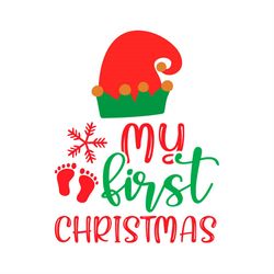 my first christmas new baby born svg png