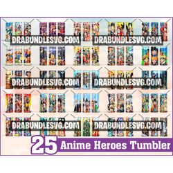25 anime 20oz skinny straight&tapered designs, gift sublimation tumbler designs, tumbler designs, anime png