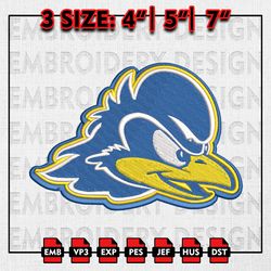 Delaware Fightin Blue Hens Embroidery files, NCAA D1 teams Embroidery Designs, Machine Embroidery Pattern