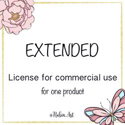 extended commercial license. one license applies for one item. no credit required. for a single clipart. clipart