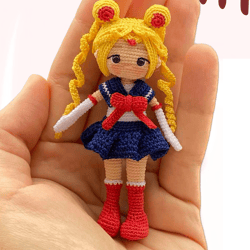 moon sailor miniature amigurumi english pattern doll pdf