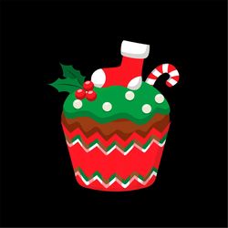 christmas cupcakes set svg png, cane candy svg
