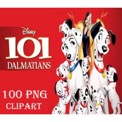 101 dalmatians clipart bundle, cruella dogs, disney clipart, 101 dalmations, cruella png