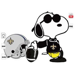 new orleans saints and snoopy, sport svg, snoopy svg, new orleans saints svg, nfl sport svg, nfl svg, nfl football, foot