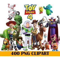 400 toy story clipart png, toy story 4 bundle, toy story birthday, party banner, story alphabet