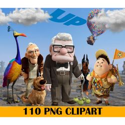 110 up clipart bundle, movie clipart, carl and ellie png, up movie png, up clipart, balloon clipart