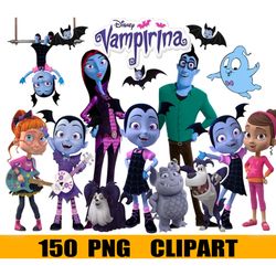 150 vampirina clipart bundle, vampirina bat clipart, vampirina birthday, vampirina party png