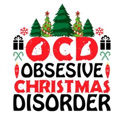 ocd obsesive christmas disorder svg png, christmas tree svg