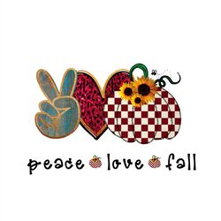 peace love fall png, thanksgiving pumpkin png sublimation designs