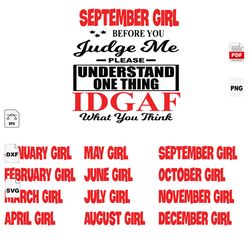 before you judge me, september girl, september birthday svg, september girl, birthday in september, september svg, born