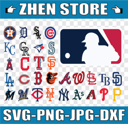 mlb logo svg bundle – baseball logo–mlb logo mlb svg  clipart digital download