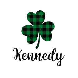 black green plaid pattern shamrock kennedy svg png