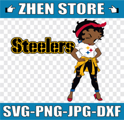 betty boop pittsburgh steelers png file for sublimation, betty boop bundle, digital download
