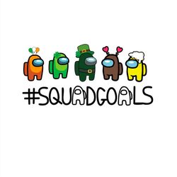 squadgoals st.patrick gamer cute among us svg png