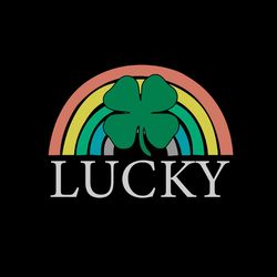 lucky green shamrock rainbow svg png, happy st.patricks day svg