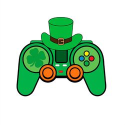 shamrock patrick game controller lauprechauns hat svg png